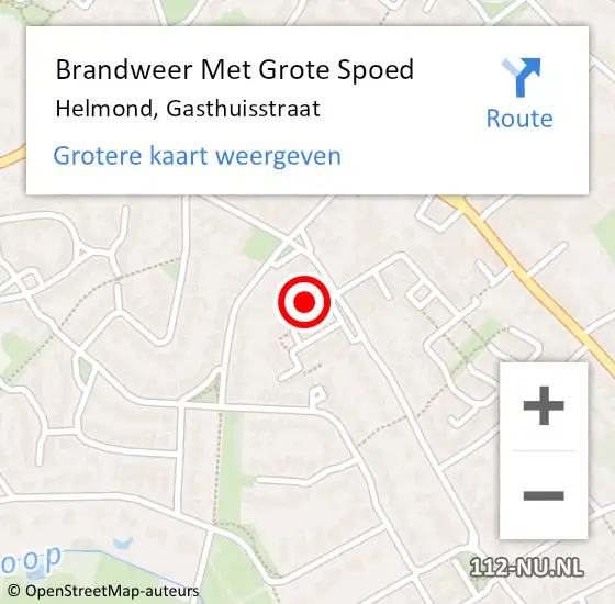 Locatie op kaart van de 112 melding: Brandweer Met Grote Spoed Naar Helmond, Gasthuisstraat op 21 november 2024 14:58