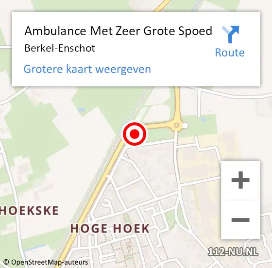 Locatie op kaart van de 112 melding: Ambulance Met Zeer Grote Spoed Naar Berkel-Enschot op 21 november 2024 17:49