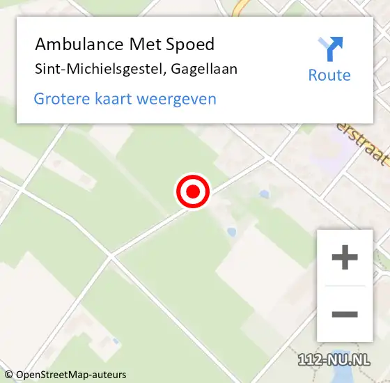 Locatie op kaart van de 112 melding: Ambulance Met Spoed Naar Sint-Michielsgestel, Gagellaan op 27 oktober 2014 18:12