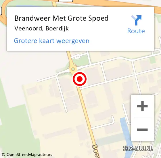 Locatie op kaart van de 112 melding: Brandweer Met Grote Spoed Naar Veenoord, Boerdijk op 21 november 2024 20:40