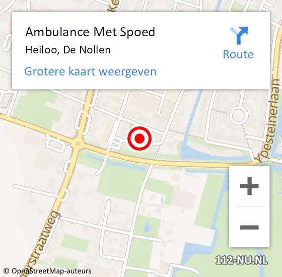 Locatie op kaart van de 112 melding: Ambulance Met Spoed Naar Heiloo, De Nollen op 27 oktober 2014 18:31