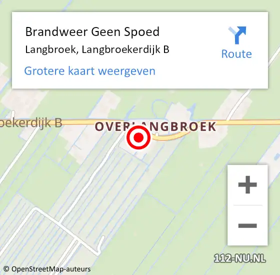 Locatie op kaart van de 112 melding: Brandweer Geen Spoed Naar Langbroek, Langbroekerdijk B op 22 november 2024 07:19