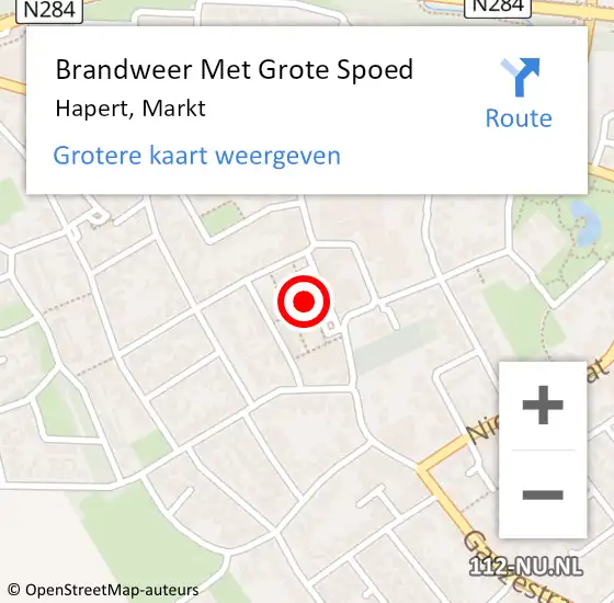 Locatie op kaart van de 112 melding: Brandweer Met Grote Spoed Naar Hapert, Markt op 22 november 2024 09:15