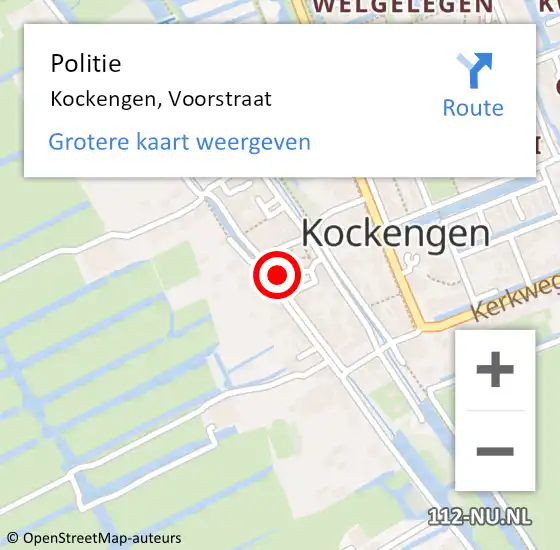 Locatie op kaart van de 112 melding: Politie Kockengen, Voorstraat op 22 november 2024 09:36