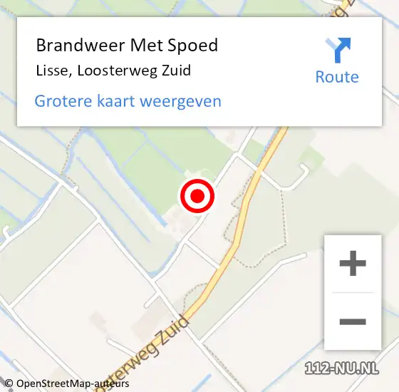 Locatie op kaart van de 112 melding: Brandweer Met Spoed Naar Lisse, Loosterweg Zuid op 22 november 2024 13:28