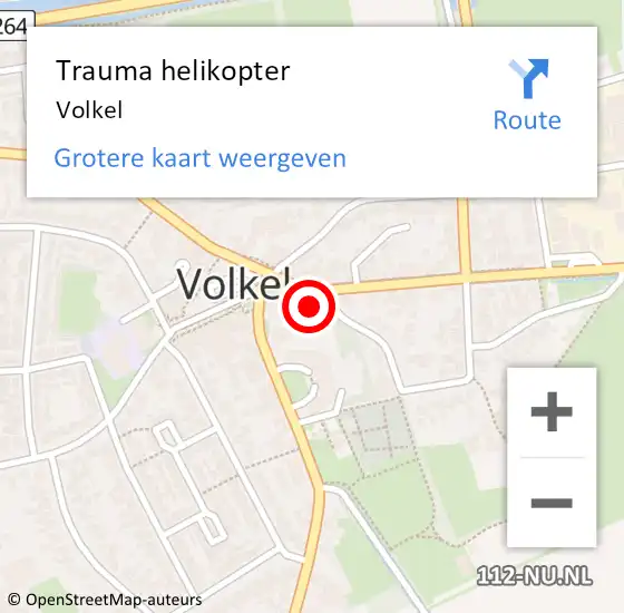 Locatie op kaart van de 112 melding: Trauma helikopter Volkel op 22 november 2024 14:29