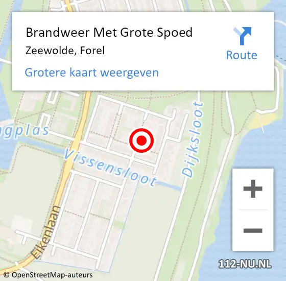 Locatie op kaart van de 112 melding: Brandweer Met Grote Spoed Naar Zeewolde, Forel op 22 november 2024 15:42