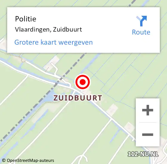 Locatie op kaart van de 112 melding: Politie Vlaardingen, Zuidbuurt op 22 november 2024 20:16