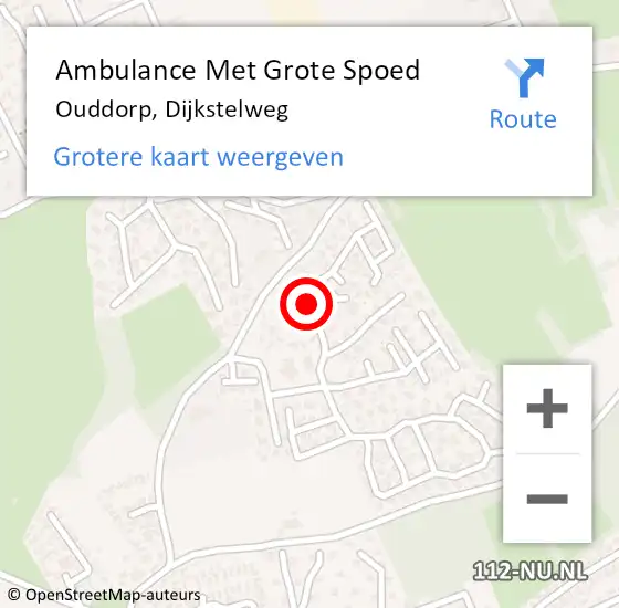 Locatie op kaart van de 112 melding: Ambulance Met Grote Spoed Naar Ouddorp, Dijkstelweg op 22 november 2024 20:42