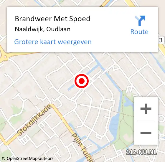 Locatie op kaart van de 112 melding: Brandweer Met Spoed Naar Naaldwijk, Oudlaan op 22 november 2024 20:56