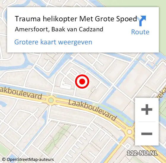 Locatie op kaart van de 112 melding: Trauma helikopter Met Grote Spoed Naar Amersfoort, Baak van Cadzand op 23 november 2024 01:19