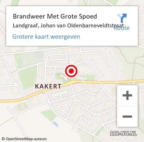 Locatie op kaart van de 112 melding: Brandweer Met Grote Spoed Naar Landgraaf, Johan van Oldenbarneveldtstraat op 23 november 2024 08:10