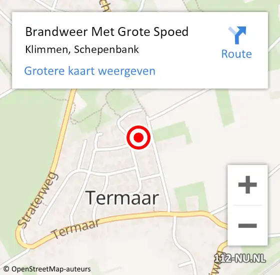 Locatie op kaart van de 112 melding: Brandweer Met Grote Spoed Naar Klimmen, Schepenbank op 23 november 2024 09:11