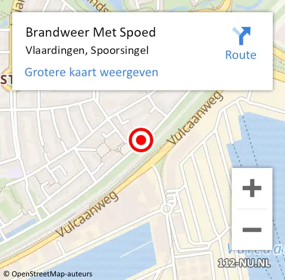 Locatie op kaart van de 112 melding: Brandweer Met Spoed Naar Vlaardingen, Spoorsingel op 23 november 2024 09:35