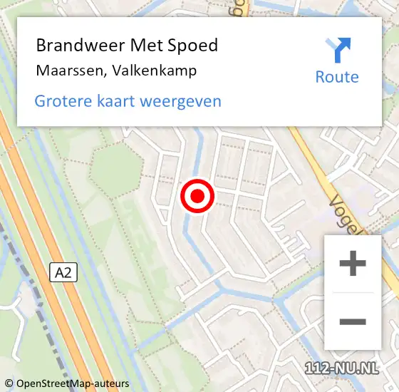 Locatie op kaart van de 112 melding: Brandweer Met Spoed Naar Maarssen, Valkenkamp op 23 november 2024 09:48