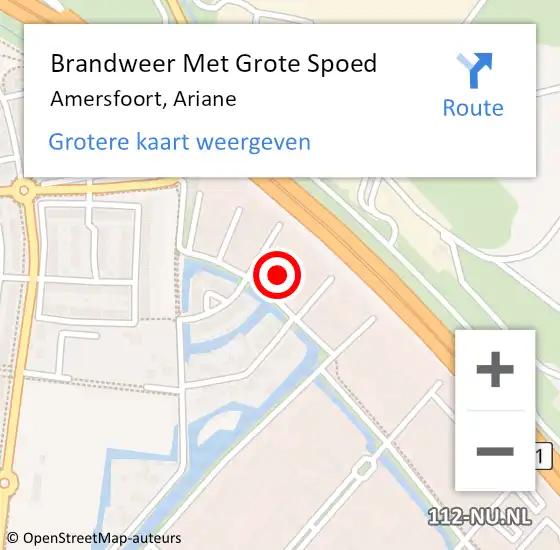 Locatie op kaart van de 112 melding: Brandweer Met Grote Spoed Naar Amersfoort, Ariane op 23 november 2024 10:13