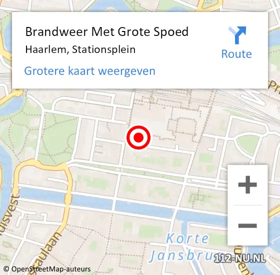 Locatie op kaart van de 112 melding: Brandweer Met Grote Spoed Naar Haarlem, Stationsplein op 23 november 2024 11:28