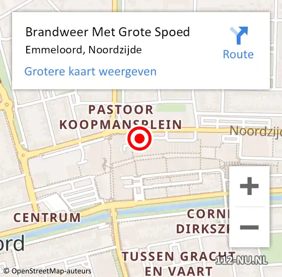 Locatie op kaart van de 112 melding: Brandweer Met Grote Spoed Naar Emmeloord, Noordzijde op 23 november 2024 12:45