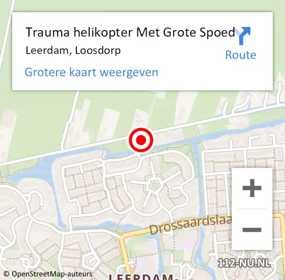 Locatie op kaart van de 112 melding: Trauma helikopter Met Grote Spoed Naar Leerdam, Loosdorp op 23 november 2024 13:22