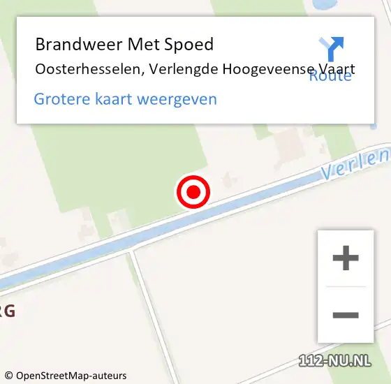 Locatie op kaart van de 112 melding: Brandweer Met Spoed Naar Oosterhesselen, Verlengde Hoogeveense Vaart op 23 november 2024 14:58