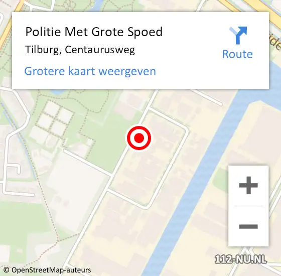 Locatie op kaart van de 112 melding: Politie Met Grote Spoed Naar Tilburg, Centaurusweg op 23 november 2024 15:21