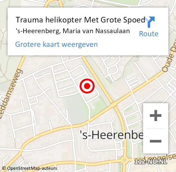 Locatie op kaart van de 112 melding: Trauma helikopter Met Grote Spoed Naar 's-Heerenberg, Maria van Nassaulaan op 23 november 2024 16:23