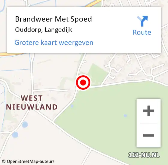 Locatie op kaart van de 112 melding: Brandweer Met Spoed Naar Ouddorp, Langedijk op 23 november 2024 16:25