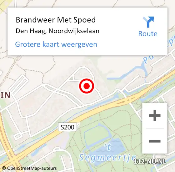 Locatie op kaart van de 112 melding: Brandweer Met Spoed Naar Den Haag, Noordwijkselaan op 23 november 2024 20:40