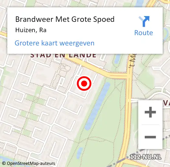 Locatie op kaart van de 112 melding: Brandweer Met Grote Spoed Naar Huizen, Ra op 23 november 2024 22:16