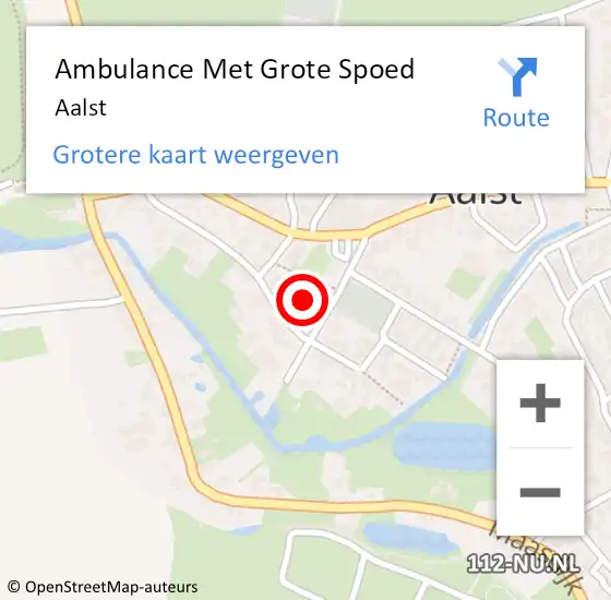 Locatie op kaart van de 112 melding: Ambulance Met Grote Spoed Naar Aalst op 24 november 2024 02:15