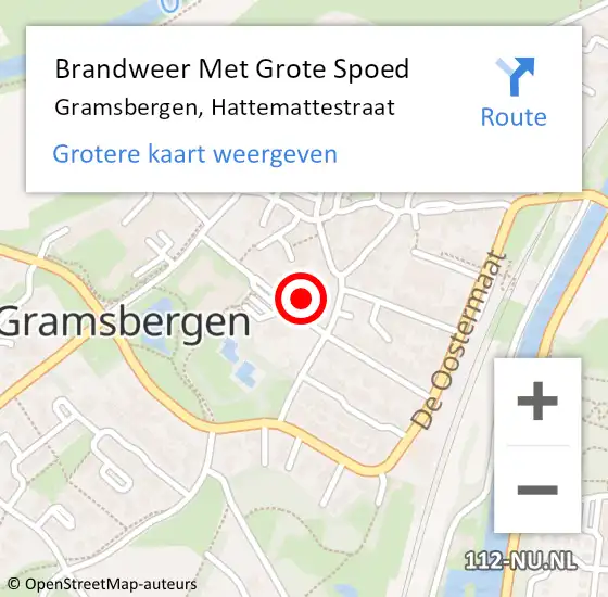 Locatie op kaart van de 112 melding: Brandweer Met Grote Spoed Naar Gramsbergen, Hattemattestraat op 24 november 2024 05:36