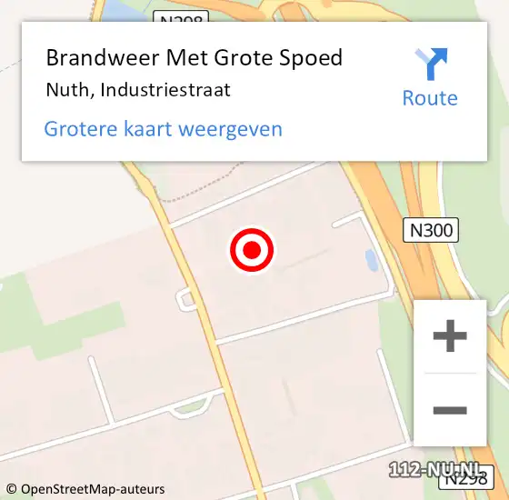 Locatie op kaart van de 112 melding: Brandweer Met Grote Spoed Naar Nuth, Industriestraat op 24 november 2024 06:58