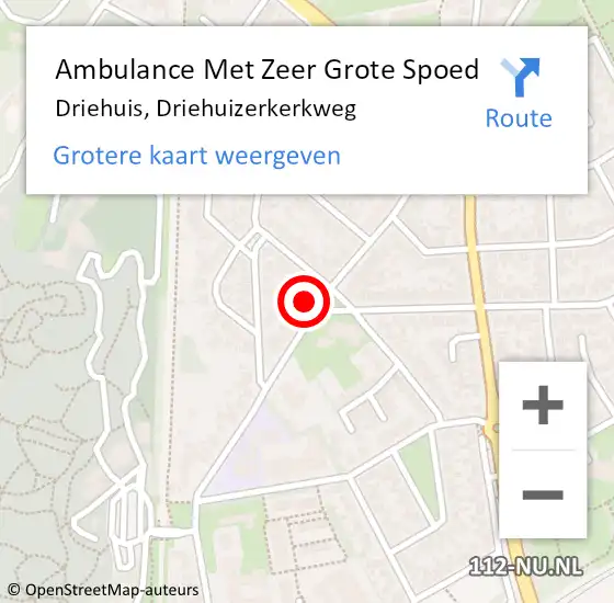 Locatie op kaart van de 112 melding: Ambulance Met Zeer Grote Spoed Naar Driehuis, Driehuizerkerkweg op 24 november 2024 09:38