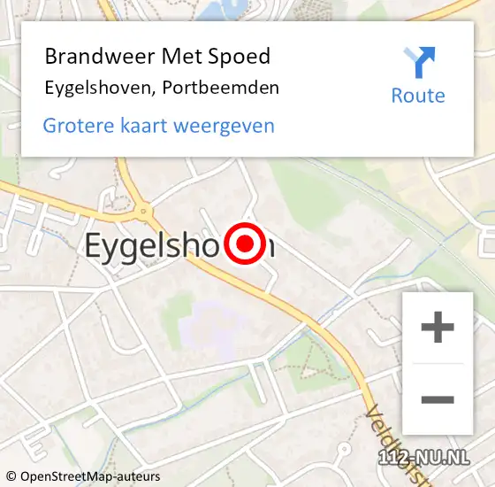 Locatie op kaart van de 112 melding: Brandweer Met Spoed Naar Eygelshoven, Portbeemden op 24 november 2024 11:54