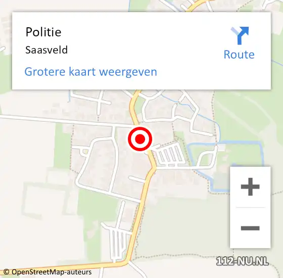 Locatie op kaart van de 112 melding: Politie Saasveld op 24 november 2024 12:12