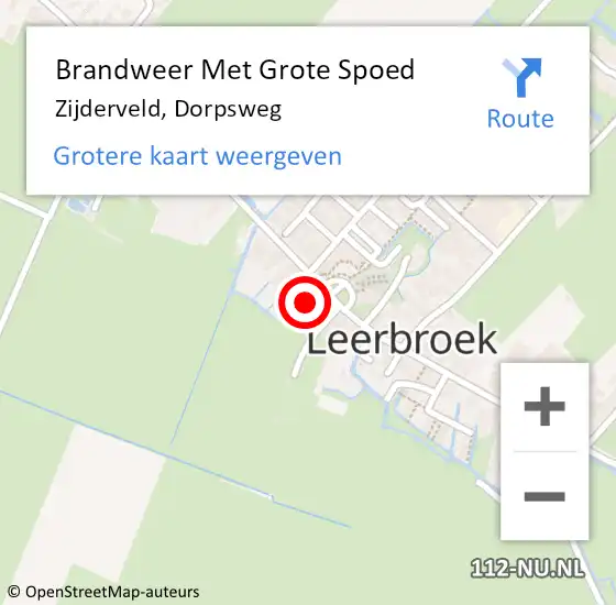 Locatie op kaart van de 112 melding: Brandweer Met Grote Spoed Naar Zijderveld, Dorpsweg op 24 november 2024 14:04