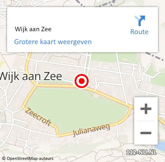 Locatie op kaart van de 112 melding:  Wijk aan Zee op 24 november 2024 15:06