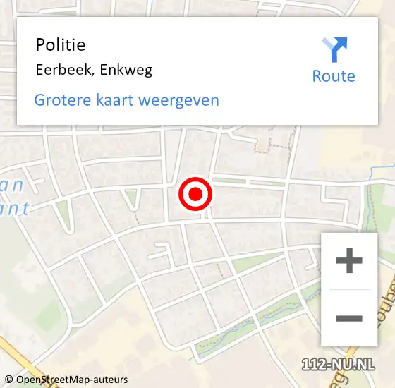 Locatie op kaart van de 112 melding: Politie Eerbeek, Enkweg op 24 november 2024 21:22