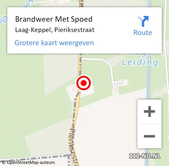 Locatie op kaart van de 112 melding: Brandweer Met Spoed Naar Laag-Keppel, Pieriksestraat op 24 november 2024 21:27