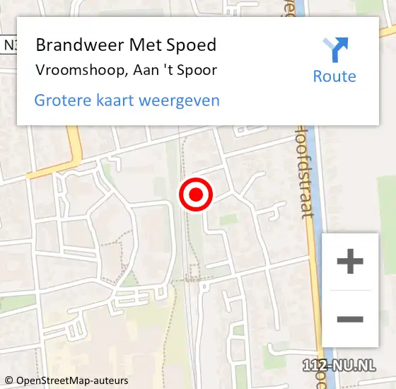 Locatie op kaart van de 112 melding: Brandweer Met Spoed Naar Vroomshoop, Aan 't Spoor op 24 november 2024 21:31