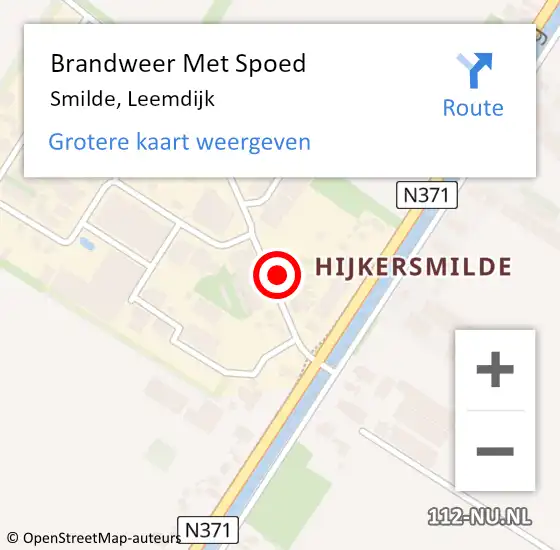 Locatie op kaart van de 112 melding: Brandweer Met Spoed Naar Smilde, Leemdijk op 25 november 2024 10:43