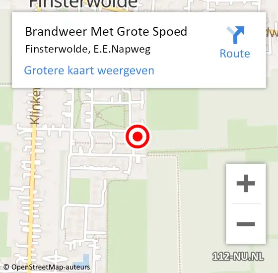 Locatie op kaart van de 112 melding: Brandweer Met Grote Spoed Naar Finsterwolde, E.E.Napweg op 25 november 2024 11:58