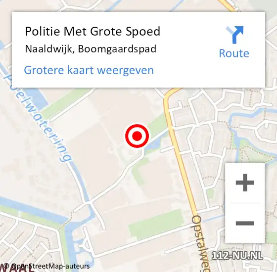 Locatie op kaart van de 112 melding: Politie Met Grote Spoed Naar Naaldwijk, Boomgaardspad op 25 november 2024 13:30