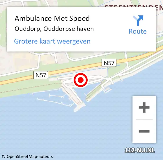 Locatie op kaart van de 112 melding: Ambulance Met Spoed Naar Ouddorp, Ouddorpse haven op 25 november 2024 14:18