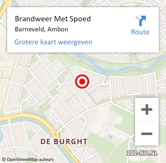 Locatie op kaart van de 112 melding: Brandweer Met Spoed Naar Barneveld, Ambon op 25 november 2024 16:23