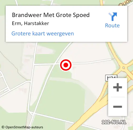 Locatie op kaart van de 112 melding: Brandweer Met Grote Spoed Naar Erm, Harstakker op 25 november 2024 17:30