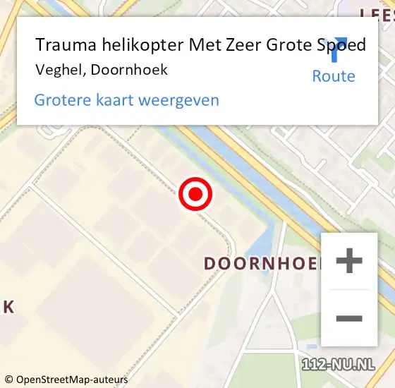 Locatie op kaart van de 112 melding: Trauma helikopter Met Zeer Grote Spoed Naar Veghel, Doornhoek op 25 november 2024 17:43