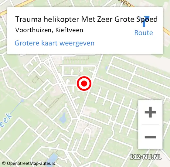 Locatie op kaart van de 112 melding: Trauma helikopter Met Zeer Grote Spoed Naar Voorthuizen, Kieftveen op 25 november 2024 17:58