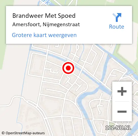 Locatie op kaart van de 112 melding: Brandweer Met Spoed Naar Amersfoort, Nijmegenstraat op 25 november 2024 21:02