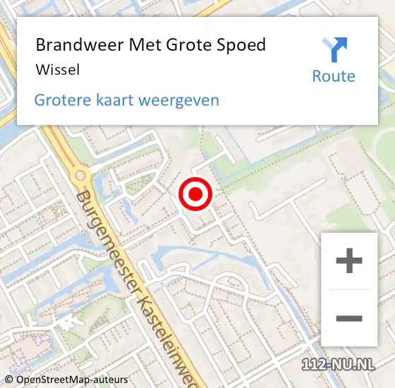 Locatie op kaart van de 112 melding: Brandweer Met Grote Spoed Naar Wissel op 28 oktober 2014 09:28